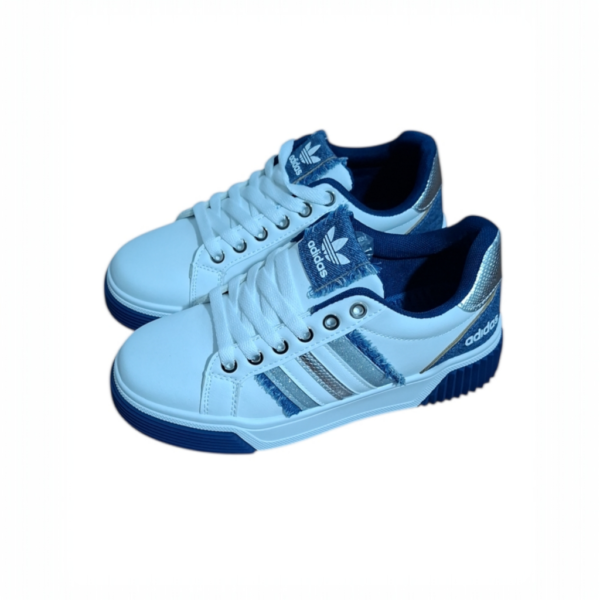 adidas blanco con azul